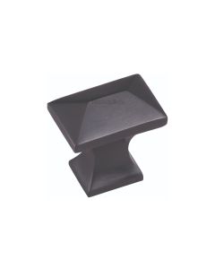 Heritage Brass Matt Black Pyramid Cabinet Knob