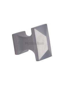 Heritage Brass Satin Chrome Pyramid Cabinet Knob