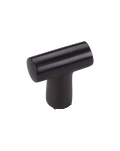 Heritage Brass Matt Black T Shaped Cabinet Knob 35mm