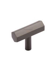 Heritage Brass Matt Bronze Hexagon T-Bar Cabinet Knob 41mm