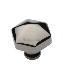 Heritage Brass Polished Nickel Finish Classic Hexagon Cabinet Knob 32mm