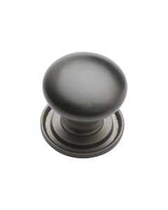 Heritage Brass Matt Bronze Victorian Round Cabinet Knob with Base 32mm