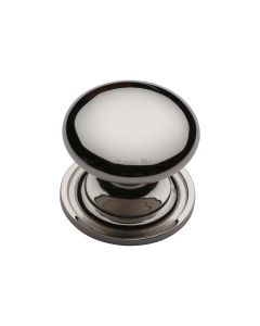 Heritage Brass Polished Nickel Finish Victorian Round Cabinet Knob with Base 32mm
