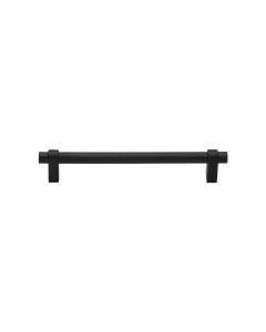 Heritage Brass Matt Black Industrial Cabinet Pull Handle 128mm