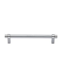 Heritage Brass Polished Chrome Industrial Cabinet Pull Handle 192mm