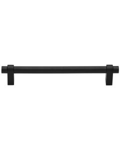 Heritage Brass Matt Black Industrial Cabinet Pull Handle 256mm