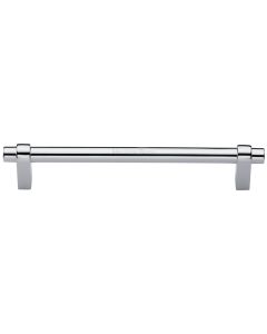 Heritage Brass Polished Chrome Industrial Cabinet Pull Handle 256mm