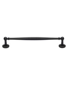 Heritage Brass Matt Black Colonial Cabinet Pull Handle 203mm