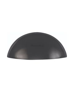 Heritage Brass Matt Black Half Moon Cabinet Drawer Pull 57mm