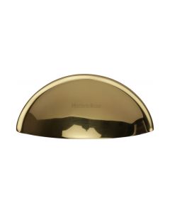 Heritage Brass Polished Brass Half Moon Cabinet Drawer Pull