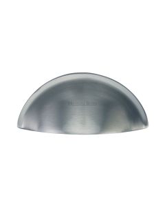 Heritage Brass Satin Chrome Half Moon Cabinet Drawer Pull