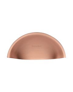Heritage Brass Satin Rose Gold Half Moon Cabinet Drawer Pull 57mm