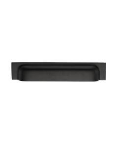 Heritage Brass Matt Black Military Cabinet Drawer Pull 152mm