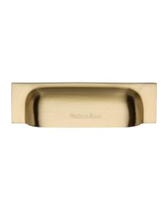 Heritage Brass Satin Brass Military Cabinet Drawer Pull 152mm