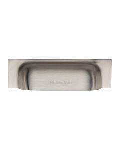 Heritage Brass Satin Nickel Military Cabinet Drawer Pull 152mm