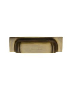 Heritage Brass Antique Brass Military Cabinet Drawer Pull 96mm