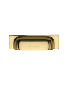 Heritage Brass Polished Brass Military Cabinet Drawer Pull 96mm