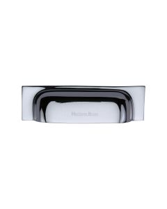 Heritage Brass Polished Chrome Military Cabinet Drawer Pull 96mm