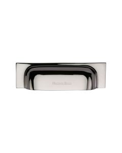 Heritage Brass Polished Nickel Finish Military Cabinet Drawer Pull 96mm