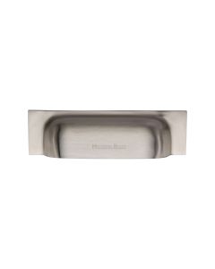 Heritage Brass Satin Nickel Military Cabinet Drawer Pull 96mm