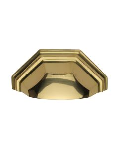 Heritage Brass Polished Brass Deco Cabinet Drawer Pull 89mm