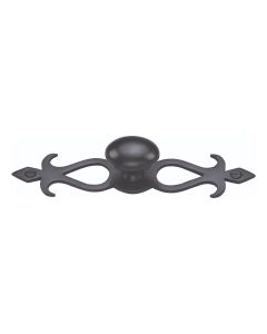 Heritage Brass Matt Black Oval Cabinet Knob with Backplate 32mm