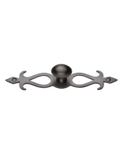 Heritage Brass Matt Bronze Oval Cabinet Knob with Backplate 32mm