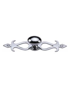 Heritage Brass Polished Chrome Oval Cabinet Knob with Backplate 32mm