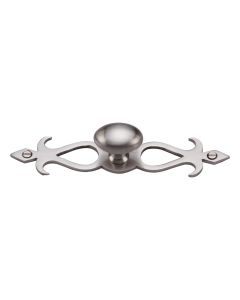 Heritage Brass Satin Nickel Oval Cabinet Knob with Backplate 32mm