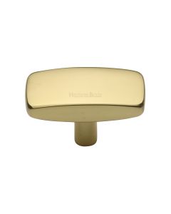 Heritage Brass Polished Brass Rectangular Cabinet Knob 41mm