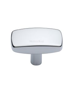 Heritage Brass Polished Chrome Rectangular Cabinet Knob 41mm