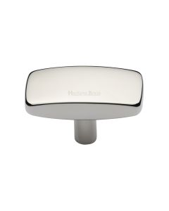 Heritage Brass Polished Nickel Finish Rectangular Cabinet Knob 41mm