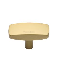 Heritage Brass Satin Brass Rectangular Cabinet Knob 41mm