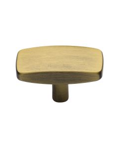 Heritage Brass Antique Brass Rectangular Cabinet Knob 47mm