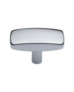 Heritage Brass Polished Chrome Rectangular Cabinet Knob 47mm