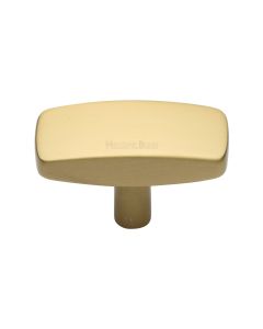 Heritage Brass Satin Brass Rectangular Cabinet Knob 47mm