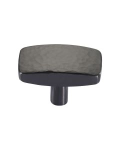 Heritage Brass Matt Bronze Rectangular Hammered Cabinet Knob 41mm