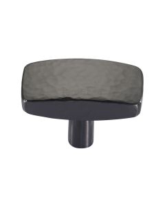 Heritage Brass Matt Bronze Rectangular Hammered Cabinet Knob 47mm