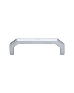 Heritage Brass Satin Chrome Hex Angular Cabinet Pull Handle 101mm