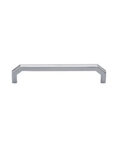 Heritage Brass Satin Chrome Hex Angular Cabinet Pull Handle 152mm
