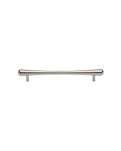 Heritage Brass Polished Nickel Finish T-Bar Raindrop Cabinet Pull Handle 128mm