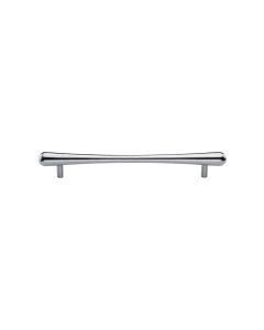 Heritage Brass Satin Chrome T-Bar Raindrop Cabinet Pull Handle 128mm