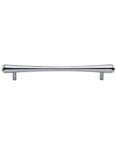Heritage Brass Satin Chrome T-Bar Raindrop Cabinet Pull Handle 256mm
