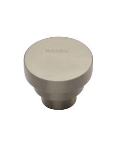 Heritage Brass Satin Nickel Round Stepped Cabinet Knob 32mm