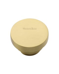Heritage Brass Satin Brass Round Stepped Cabinet Knob 38mm