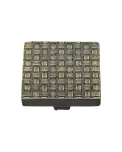Heritage Brass Aged Brass Square Weave Cabinet Knob 38mm