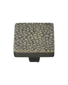 Heritage Brass Aged Brass Square Stingray Cabinet Knob 32mm