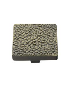 Heritage Brass Aged Brass Square Stingray Cabinet Knob 38mm