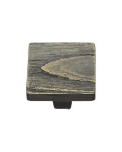 Heritage Brass Aged Brass Square Pine Cabinet Knob 32mm