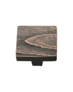 Heritage Brass Aged Copper Square Pine Cabinet Knob 32mm